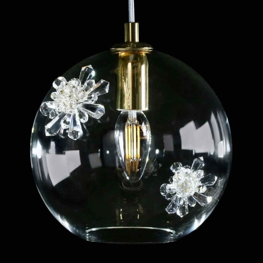 Lustra LUX decorativ fulgi de zapada din cristal SNOWFLAKE 02A