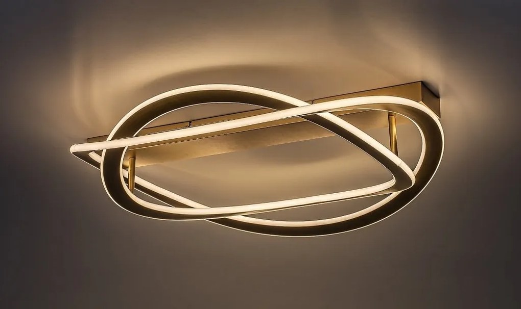 Plafoniera LED din metal auriu Kallira