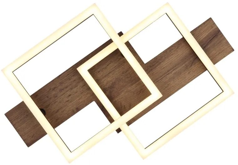 Plafoniera LED design slim JEFFRY aspect lemn 67350-16 GL