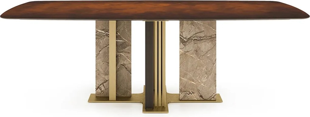 Masă lemn masiv dining Domo Personalizabilă, 240 × 110 × 75 cm