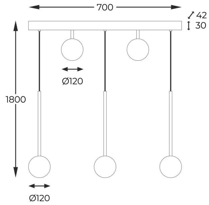 Lustra suspendata design modern Ali 5L