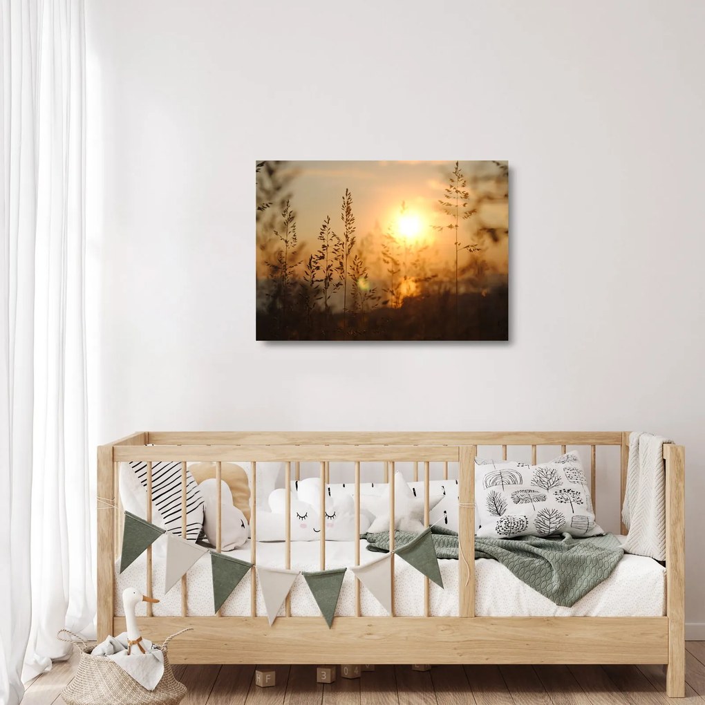 Tablou pe sticlă cu răsărit de soare (70x50 cm)