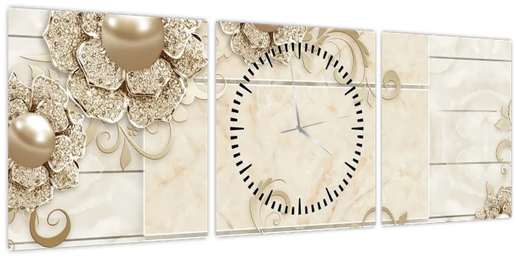 Tablou - Motiv decorativ (cu ceas) (90x30 cm)