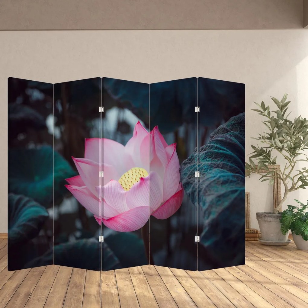 Paravan - Floare roz (210x170 cm)