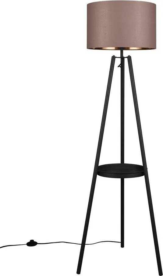 Lampadar negru cu raft (înălțime 152 cm) Colette – Reality
