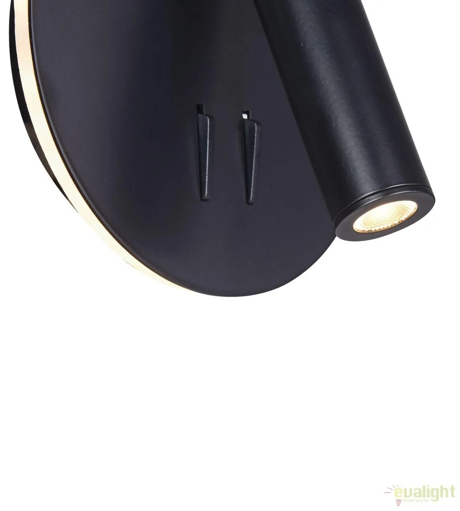 Aplica moderna cu iluminat LED ambiental Ios 176, negru MYC176-WL-01-6W-B