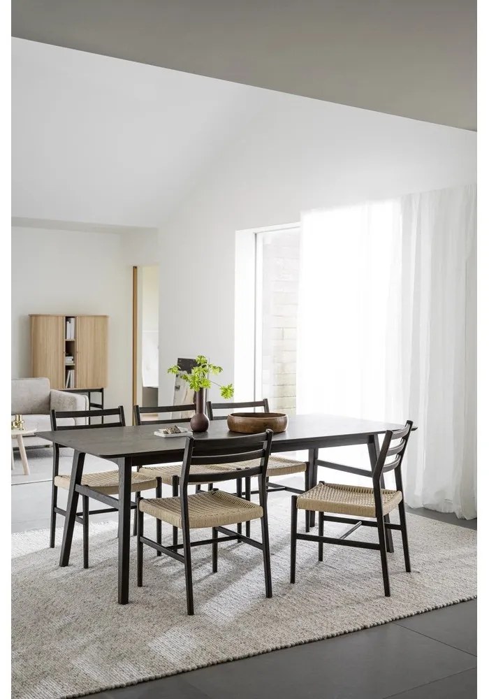 Scaune de dining natural /maro închis 2 buc. Harlan – Rowico