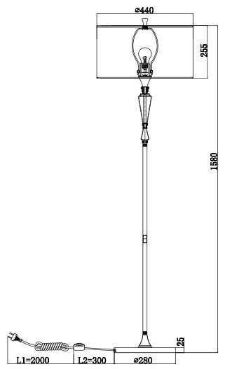 Lampadar elegant design modern Alicante MYMOD014FL-01N