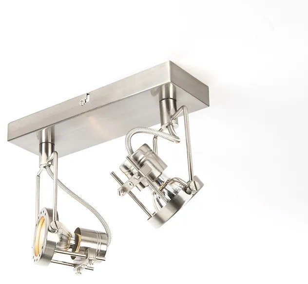 Spotlight industrial din oțel cu 2 lumini reglabile - Suplux