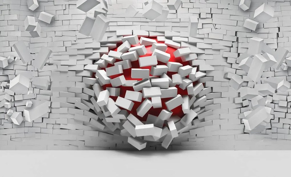 Fototapet - Wall 3D (152,5x104 cm)