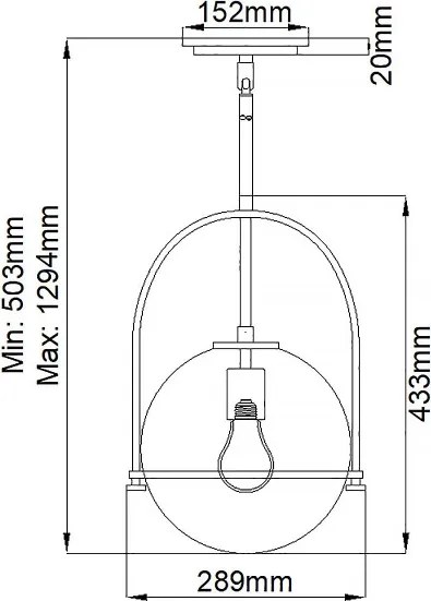 Quintiesse QN-SOMERSET-P-C-HB - Lustră cu tijă SOMERSET, 1x E27/60W/230V, culoare bronz