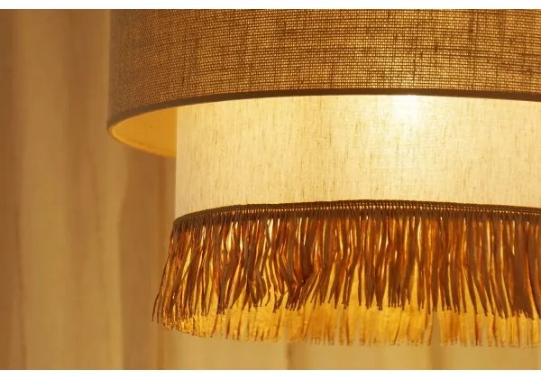 Brilagi - Candelabru pe cablu WINNETOU BOHO 1xE27/15W/230V pr. 45 cm maro/crem