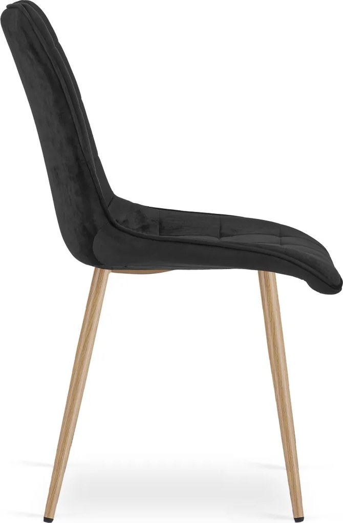 Scaun de masa SPLIT VELVET, neagra