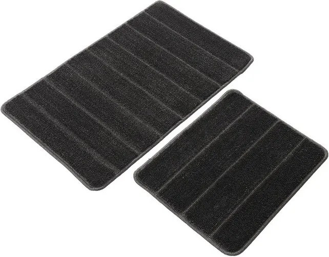 Covorașe de baie gri-antracit 2 buc. 50x80 cm Yeni Cizgli – Foutastic