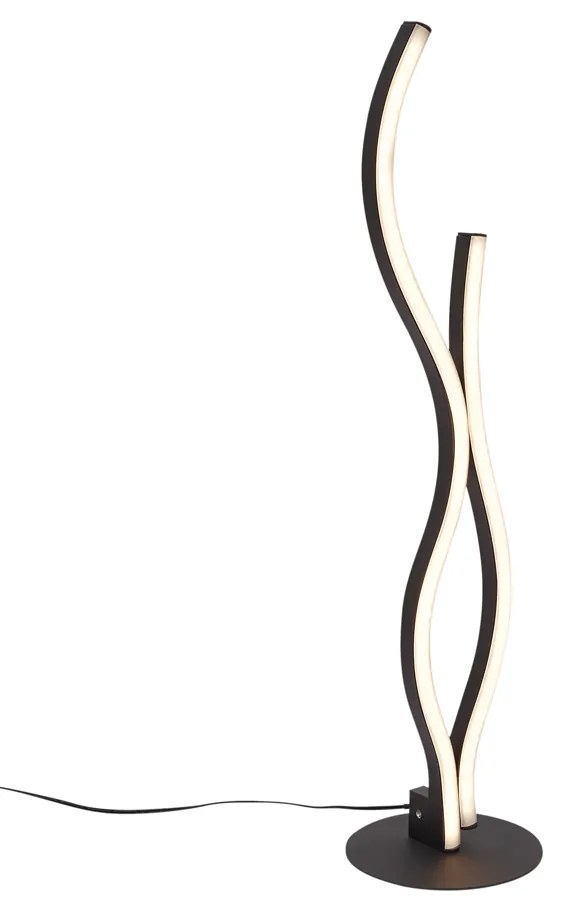 Lampă de masă de design neagră cu LED inclus, cu dimmer - Ying