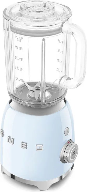 Blender Smeg BLF03PBEU, 800 W, 1,5 l, 18 000 rpm, 4 programe, 4 viteze + Impuls, Otel inoxidabil, Albastru pastel