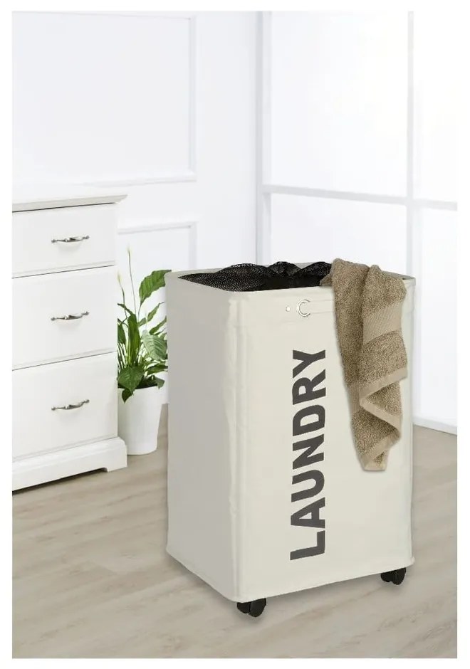 Coș de rufe Wenko Quadro, bej, 79,2 l