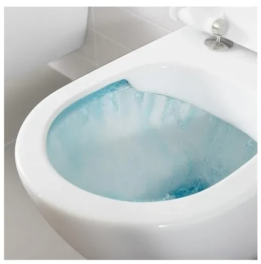 Set vas WC rimless suspendat, Villeroy&amp;Boch Avento, cu capac slim inchidere lenta si rezervor Geberit Duofix Sigma UP320