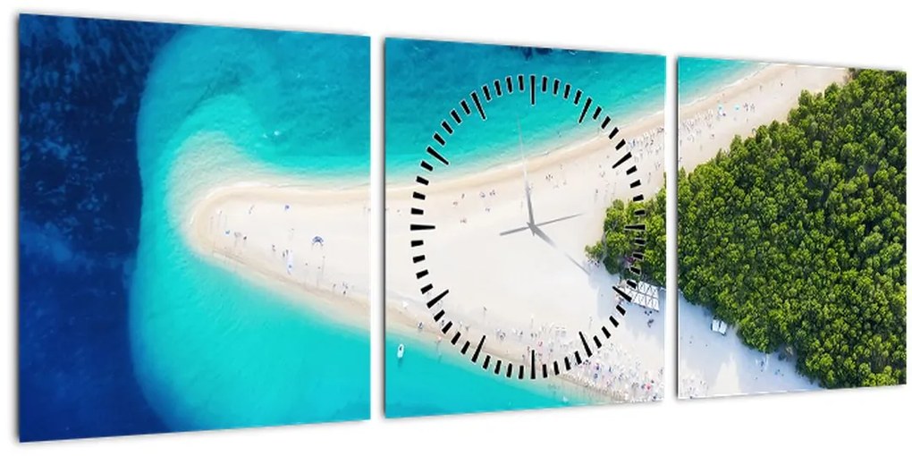 Tablou - Insula Hvar, Croația (cu ceas) (90x30 cm)