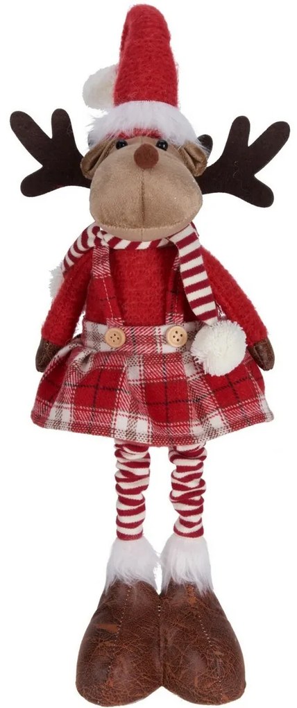 Ren de Crăciun Becky, picioare telescopice, 46 cm