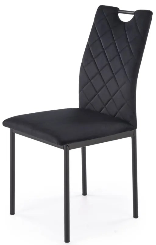 Scaun K577 velvet negru/negru H93 cm