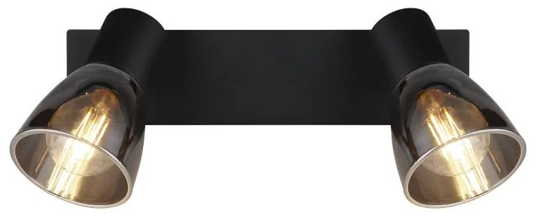 Aplica de perete / tavan cu 2 spoturi directionabile design modern CLAUDE negru