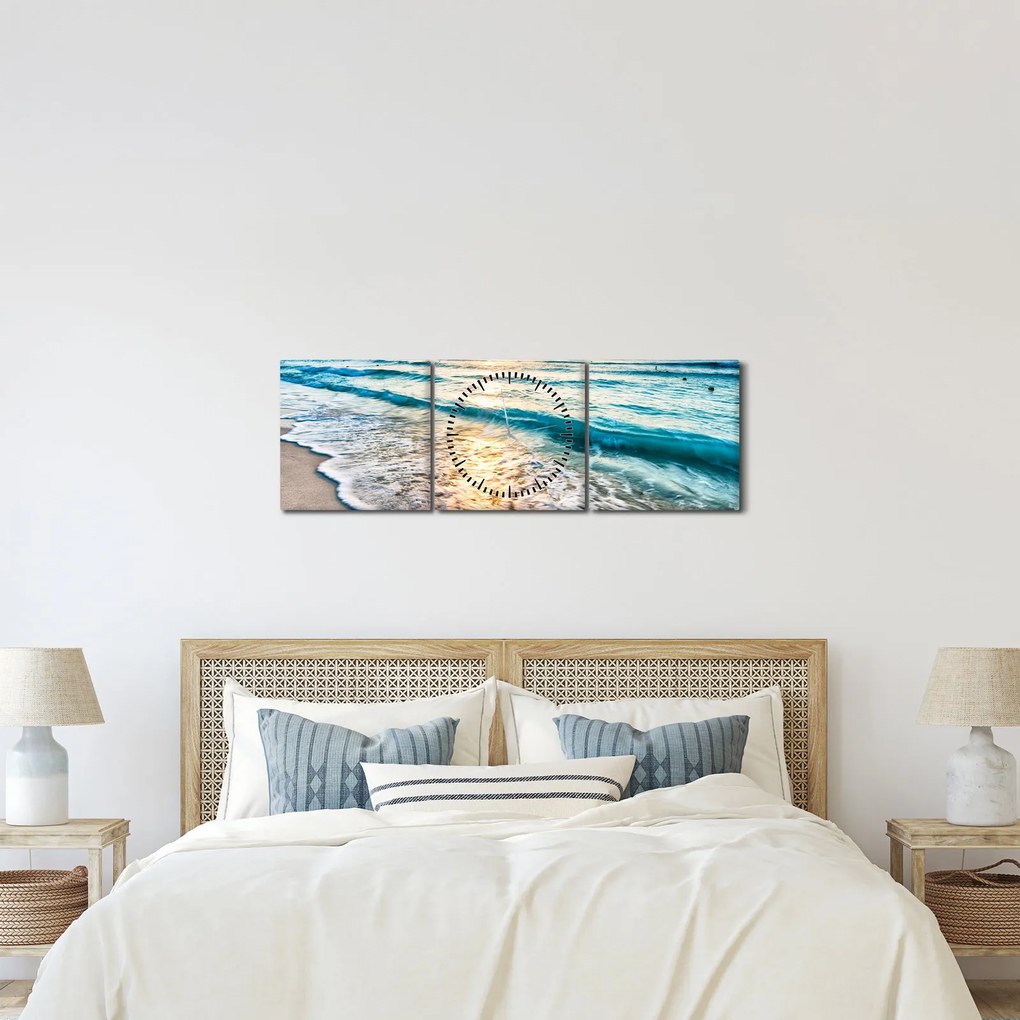 Tablou - Mare (cu ceas) (90x30 cm)
