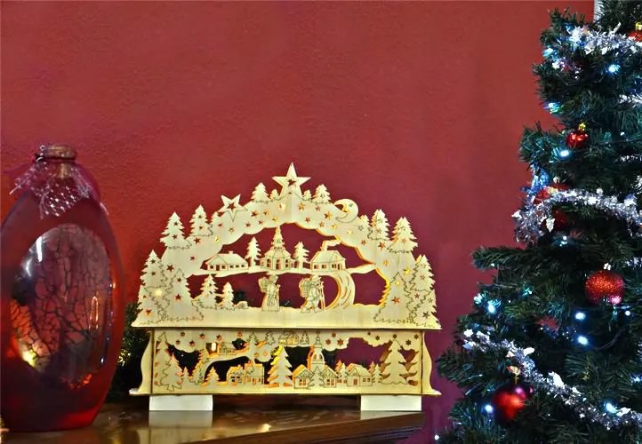 Decorațiuni de Crăciun - Peisaj de Crăciun - 10 LED-uri