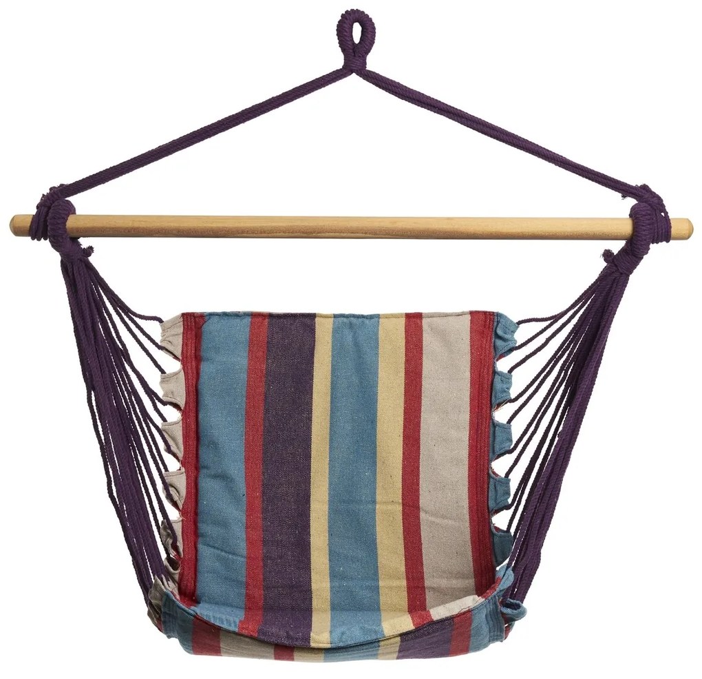 Hamac tip scaun Rainbow Stripes, Heinner, 100x55 cm, multicolor