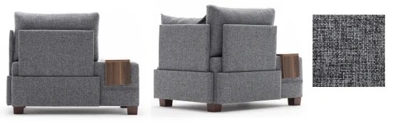 Fotoliu de colț TULA, gri, orientare dreaptă