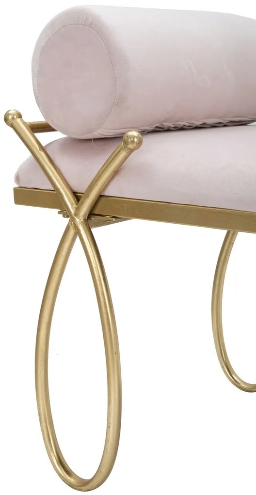 Bancheta Ribbon Pink, Mauro Ferretti, 112.5 x 49 x 53 cm, fier/poliester