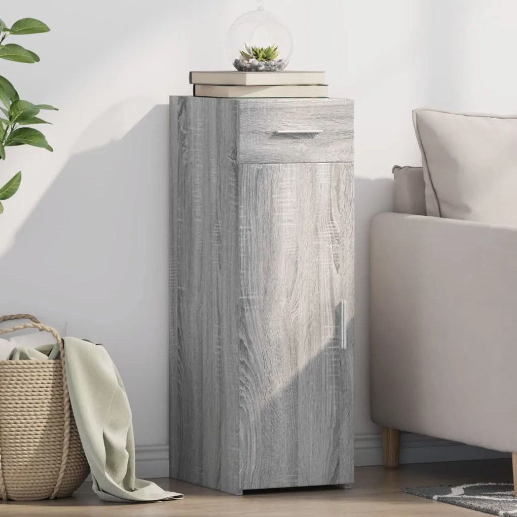 vidaXL Dulap, gri sonoma, 30x42,5x93 cm, lemn prelucrat