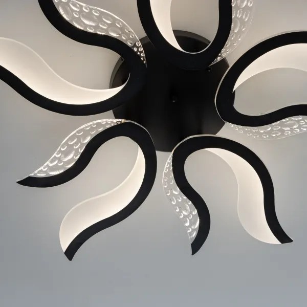 Lustră LED dimabilă aplicată Brilagi TWIST LED/65W/230V 3000-6500K negru + telecomandă