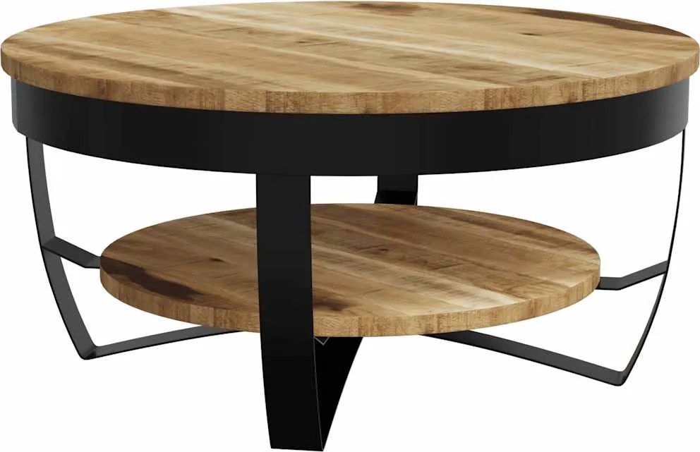 vidaXL Măsuță de cafea din lemn masiv de mango nefinisat, 65 x 32 cm