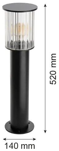 Lampă de exterior Argon 8749 NORFOLK 1xE27/15W/230V IP44 52cm negru