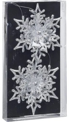 Set decorațiuni de Crăciun Fulg 11 cm, 2 buc.