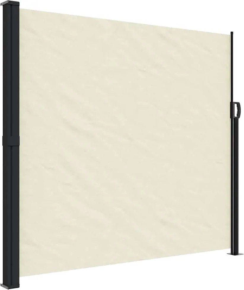 vidaXL Copertină laterală retractabilă, crem, 180x600 cm