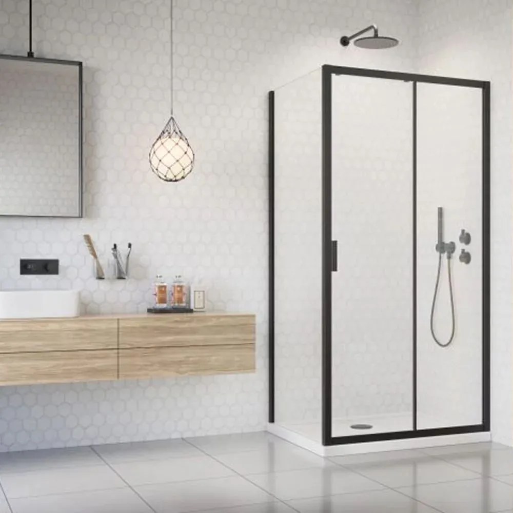 Cabina de dus patrata cu usa batanta Radaway Torrenta 80x80 cm crom-transparent orientare dreapta