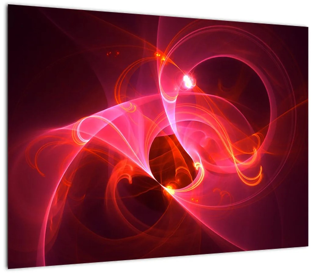 Tabloul modern cu abstacție roz (70x50 cm)