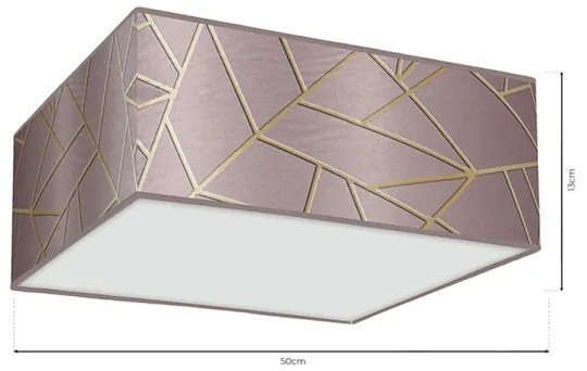 Plafonieră ZIGGY 3xE27/60W/230V roz/aurie