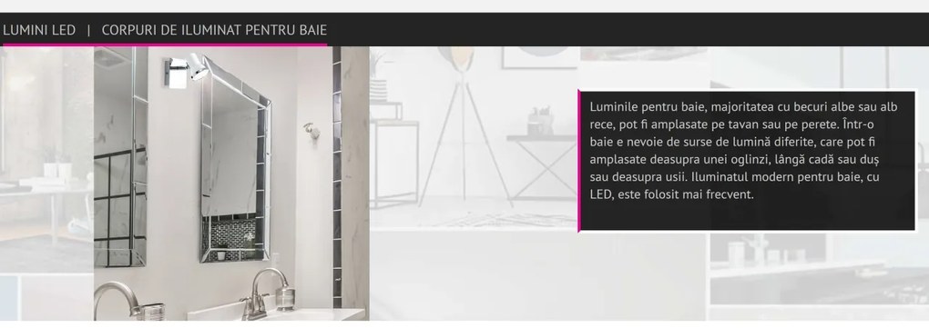 Aplica LED cu spot directionabil pentru baie IP44 Steve 5497 RX
