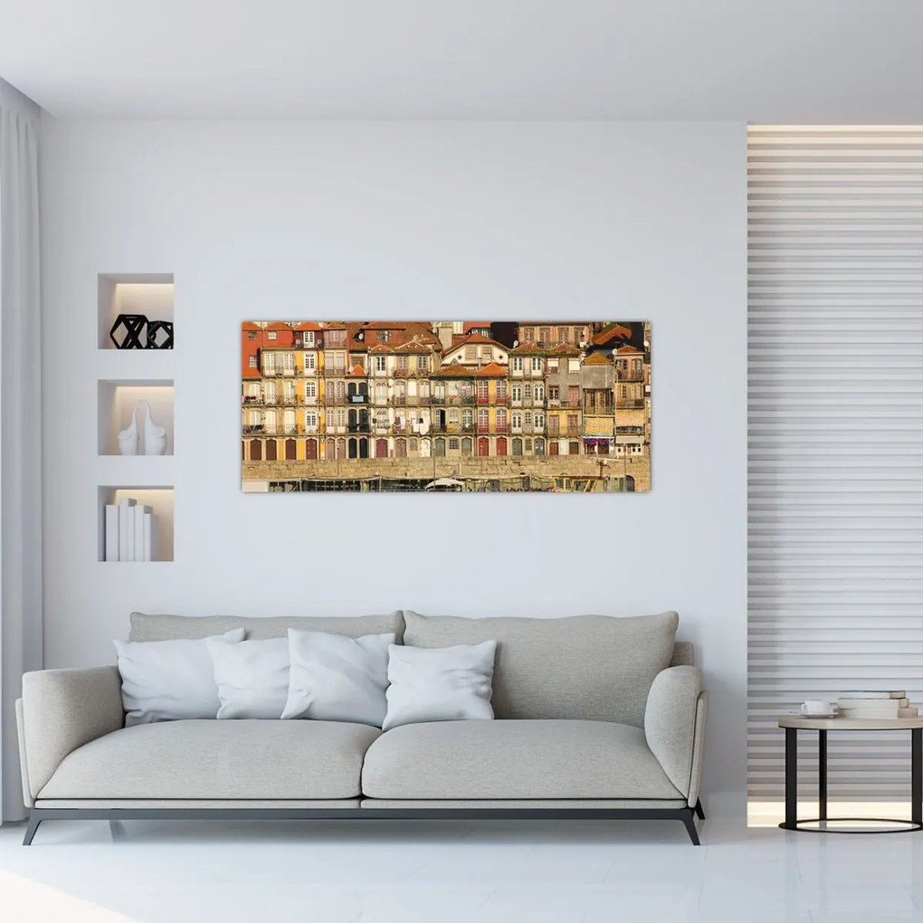 Tablou - Cartierul Waterfront, Portugalia (120x50 cm)