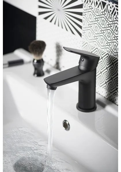Baterie de lavoar Aqualine LOTTA negru mat