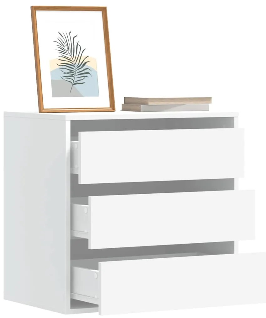 vidaXL Dulap colț cu sertare alb 60x41x58 cm lemn prelucrat