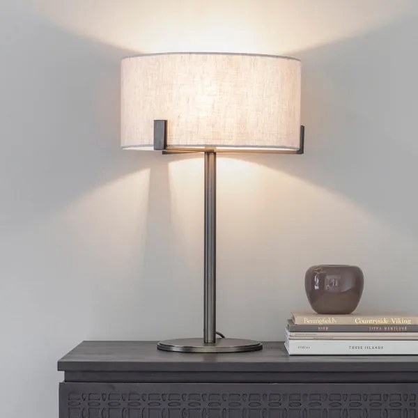 Endon 72631 - Lampă de masă HAYFIELD 1xE27/40W/230V bronz/gri