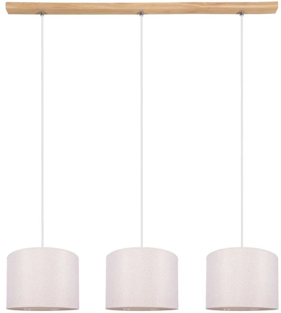 Spot-Light 1037400611528 - Lustră suspendată BENITA pe cablu, 3xE27/40W/230V, finisaj stejar