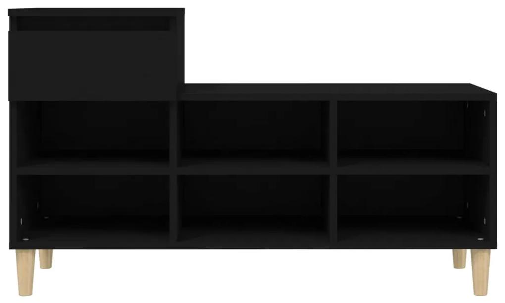 Pantofar, negru, 102x36x60 cm, lemn compozit 1, Negru