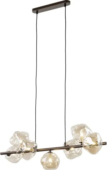 Brilagi - Lustră suspendată pe cablu VULCANO 7xG9/8W/230V bronz/bej fumuriu