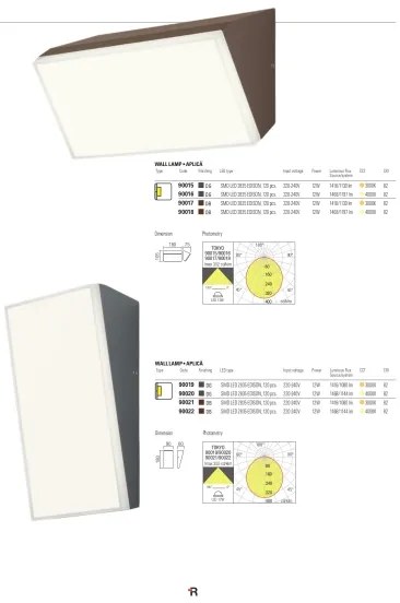 Aplică LED de exterior TOKYO LED/12W/230V 3000K IP54 maro Redo 90021