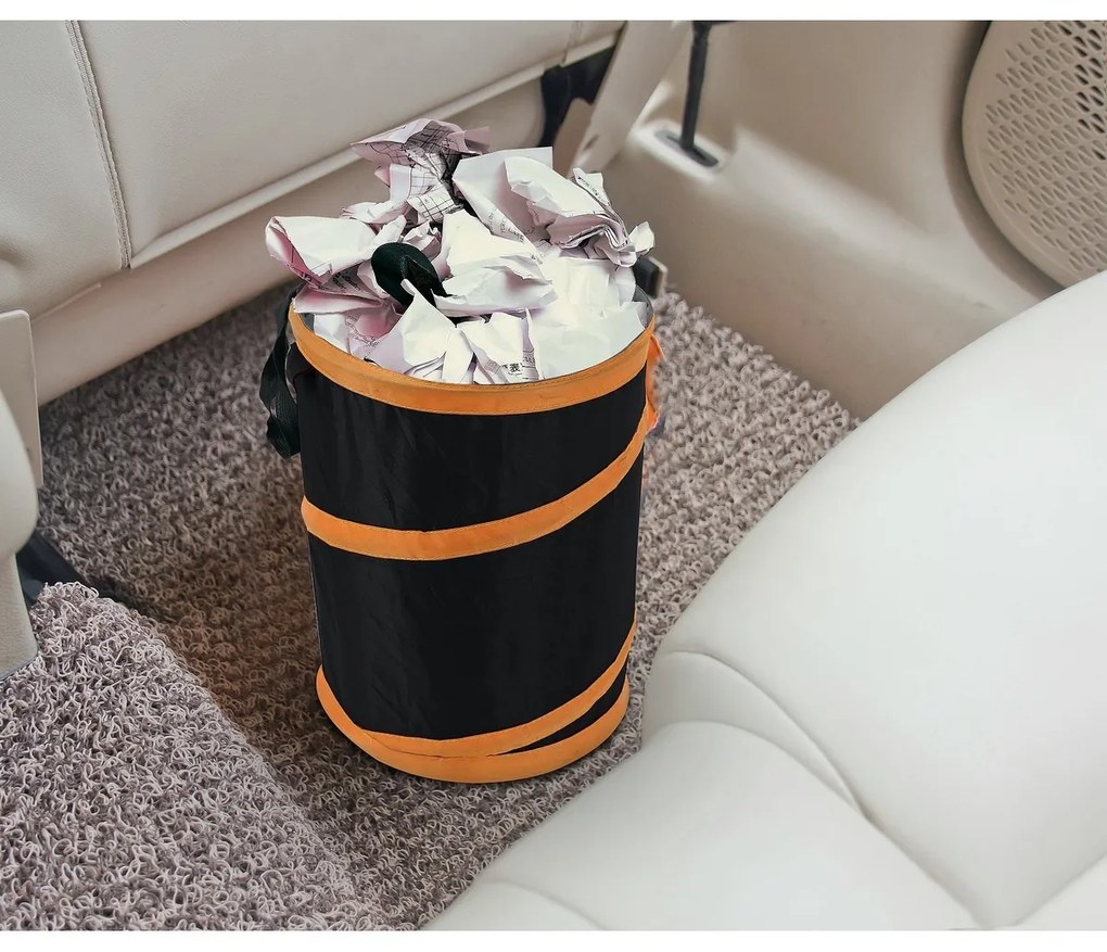 Coș de gunoi pliabil Compass Orange, 9 l